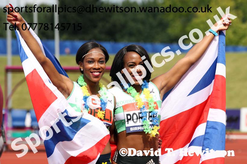 Womens 100 metres hurdles, British Championships, Birmingham. Photo: David T. Hewitson/Sports for All Pics